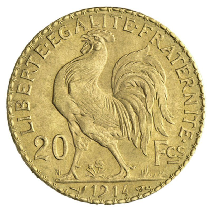 Zlatá minca 20 franků Marianne / Kohout - rôzne roky, Francúzsko