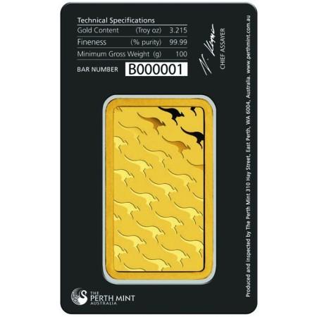 Zlatý zliatok Perth Mint - Klokan, 100 g