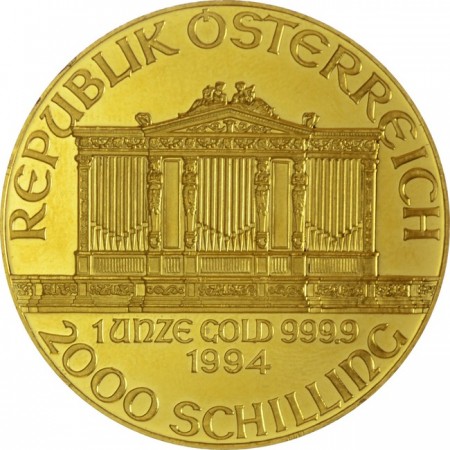 Zlatá minca Vídeňští filharmonici ATS (šilinková ražba), 1 oz