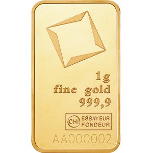 Zlatý zliatok Valcambi 1 g 