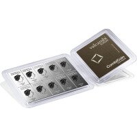 Strieborný tabulkový zliatok Combicoin Valcambi, 10 x 10 g