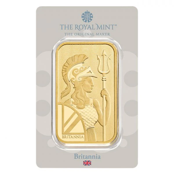 Zlatý zliatok Britannia - The Royal Mint, 100 g