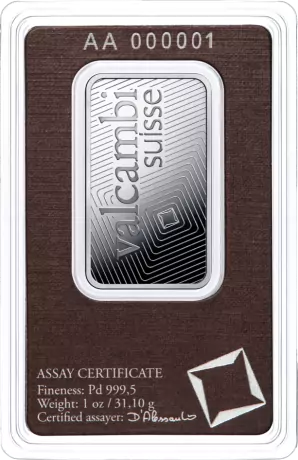 Palladiový zliatok Valcambi, 1 oz
