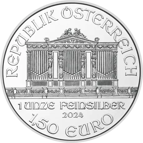 Strieborná minca Viedenskí filharmonici - rôzne roky, 1 oz