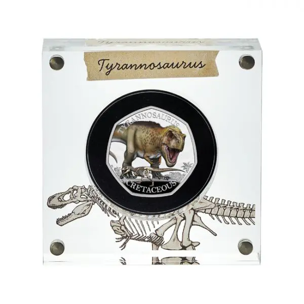 Tyrannosaurus 2024 v barvě, 1/4 oz stříbra