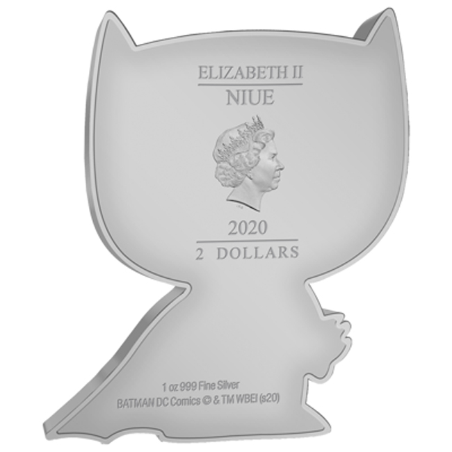 Chibi: Batman, rok 2020, stříbrná mince v etuji, 1 oz