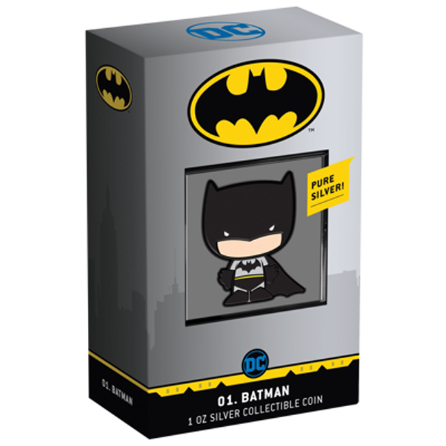 Chibi: Batman, rok 2020, stříbrná mince v etuji, 1 oz
