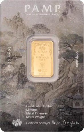 Zlatý zliatok PAMP Šťastný Buddha, 5 g