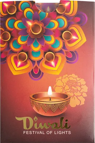 Strieborný zliatok Diwali Lakshmi a Rangoli - Festival světel, 1 oz