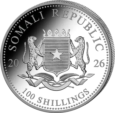 Stříbrná minca Slon Somálský 2026, 1 oz