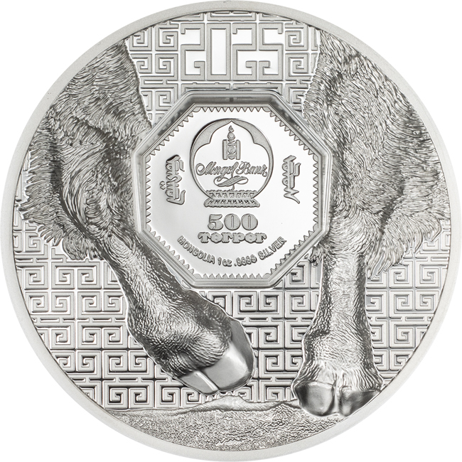Divoké Mongolsko - Zubr 2025, 1 oz stříbra