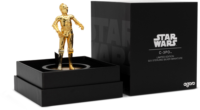 C-3PO - stříbrná miniatura v etuji, 2025