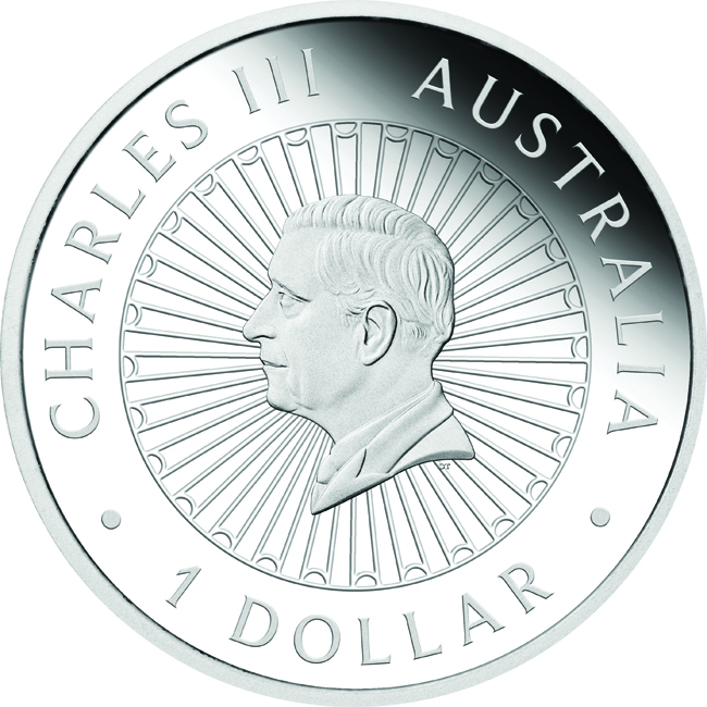 Lunární kůň s opálem 2026, Perth Mint, stříbrná mince v etuji, 1 oz