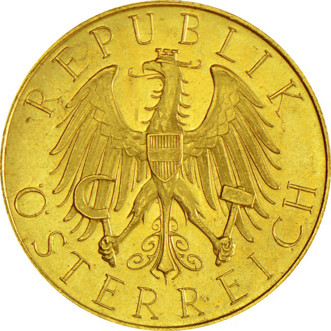 Zlatá minca 25 Schilling První republika 1926-1931