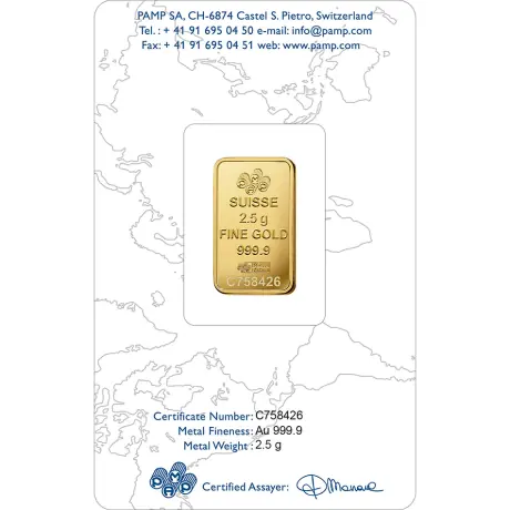Zlatý zliatok PAMP Růže; 2,5 g