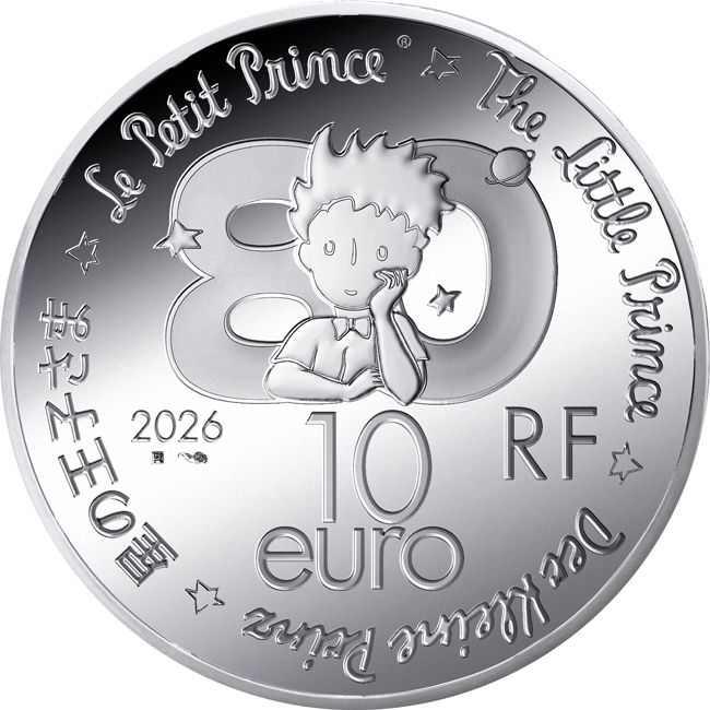 Malý princ - Kniha 2026, stříbrná mince v etuji, 22 g