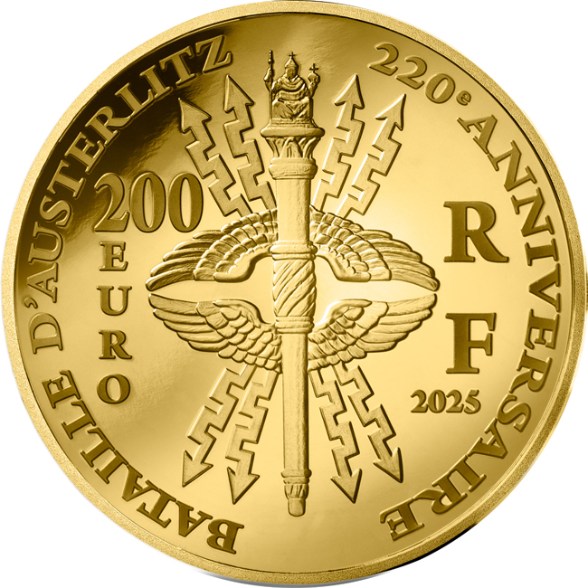 Bitva u Slavkova 2025 - 220. výročí, zlatá mince v etuji, 1 oz