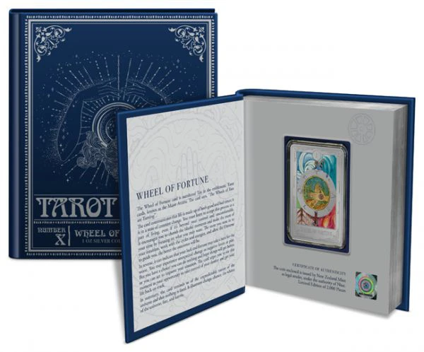 Tarotová karta - Kolo osudu, 1 oz stříbra