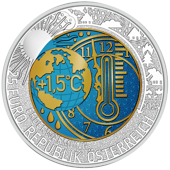 Globální oteplování, stříbrná/niobová mince