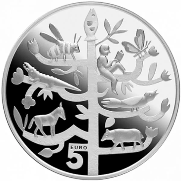 Imants Ziedonis - básník, 22 g stříbrná mince