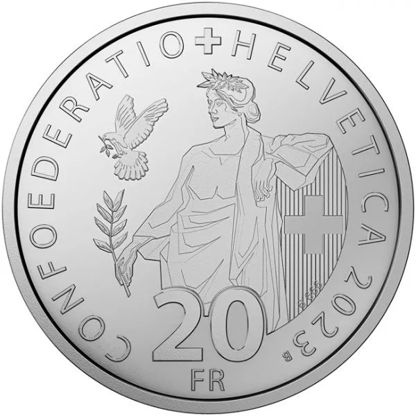 Švýcarská federální ústava 2023, stříbrná mince v etuji, 1 oz