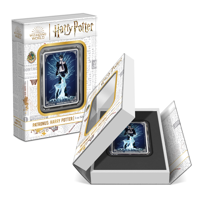 Harry Potter - Patron 2024, stříbrná sběratelská mince v etuji, 1 oz