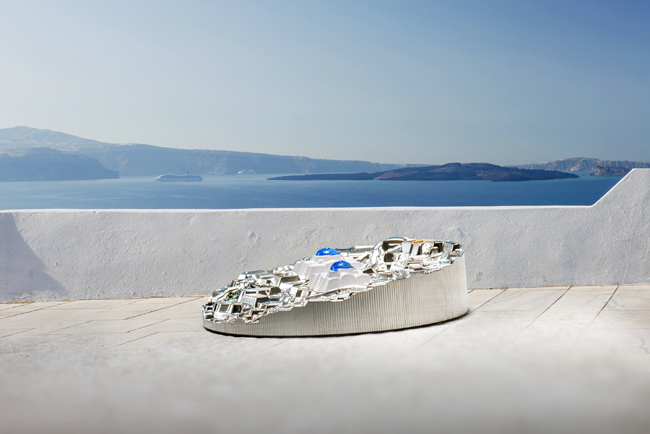 Santorini 2024, stříbrná 3D mince v etuji, 5 oz