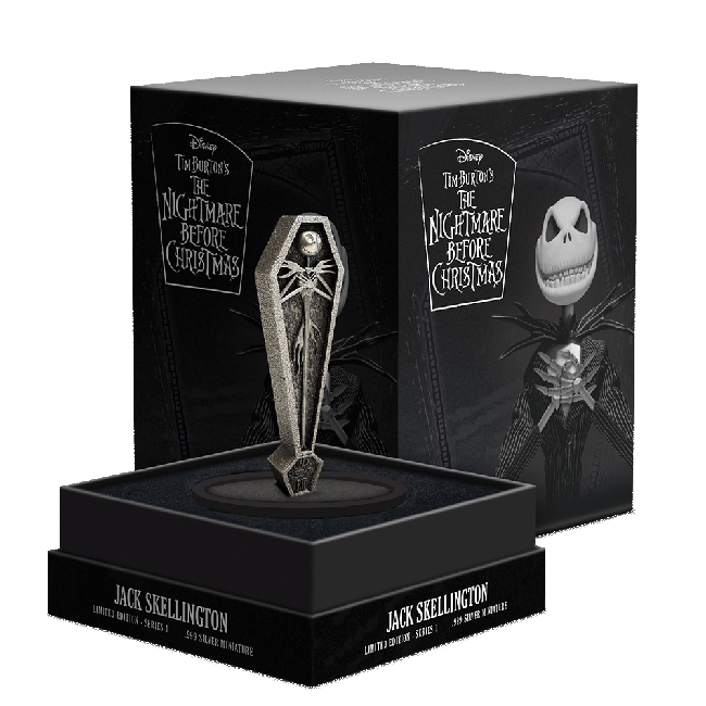 Jack Skellington - Disney (Noční můra před Vánoci), miniaturní stříbrná soška