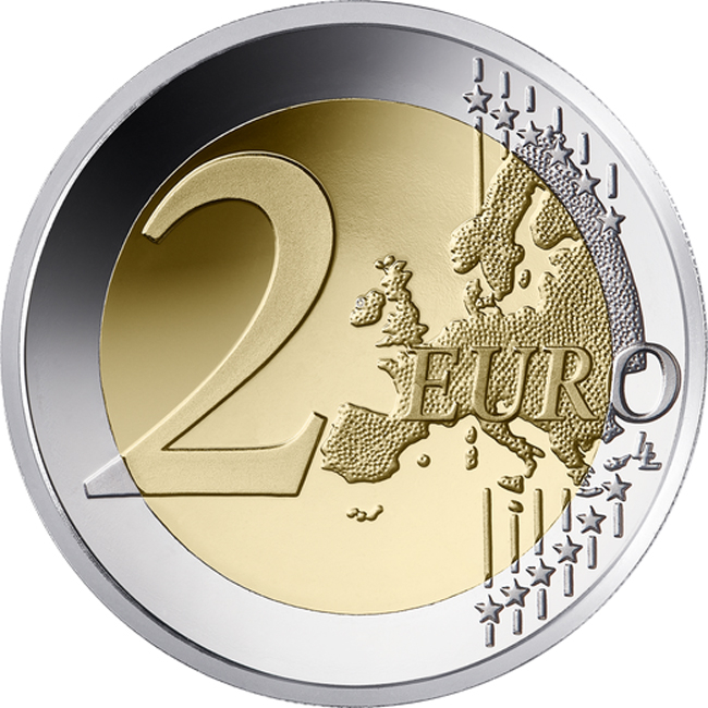Louvre, sada mincí 4 x 2 Eur v blistru, CuNi