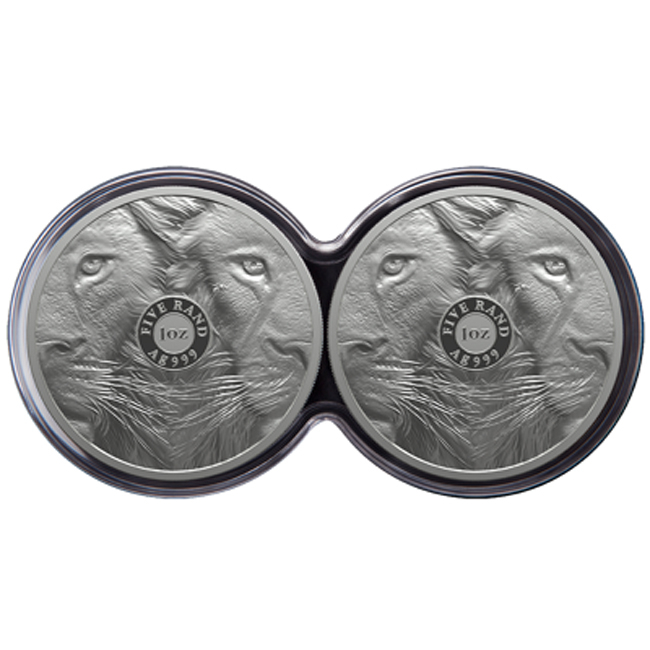 Big Five III - Lev 2025, sada stříbrných mincí v etuji, 2 oz