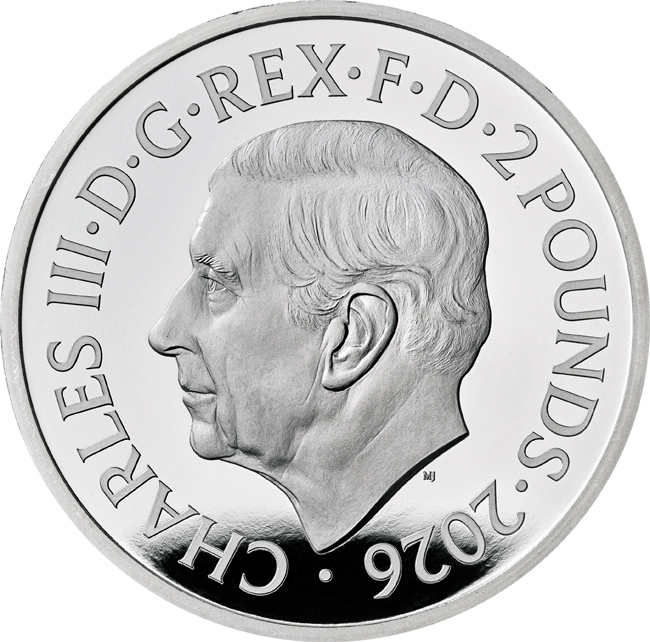 Tudororovská zvířata - Lev 2026, 1 oz stříbra v etuji