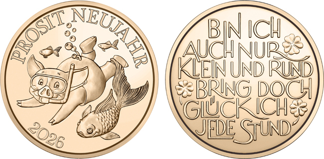 Štastný žeton 2026, bronzová mince
