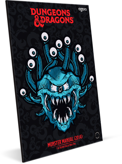 Monster Manuál (2014), stříbrná obdélníková mince, 1 oz
