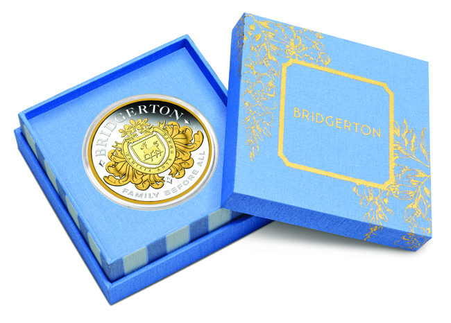 Bridgerton 2026, stříbrná mince v etuji, 2 oz