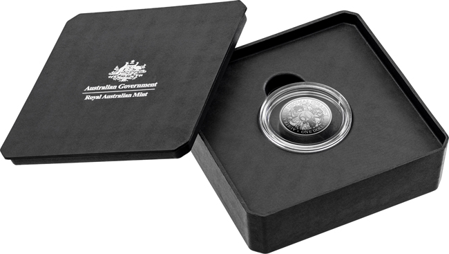 Desetinná měna Austrálie 2026 - 60. výročí, stříbrná mince v etuji