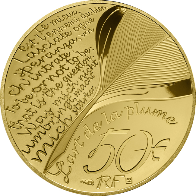 Umění pera: Agatha Christie 2026, zlatá mince v etuji, 1/4 oz