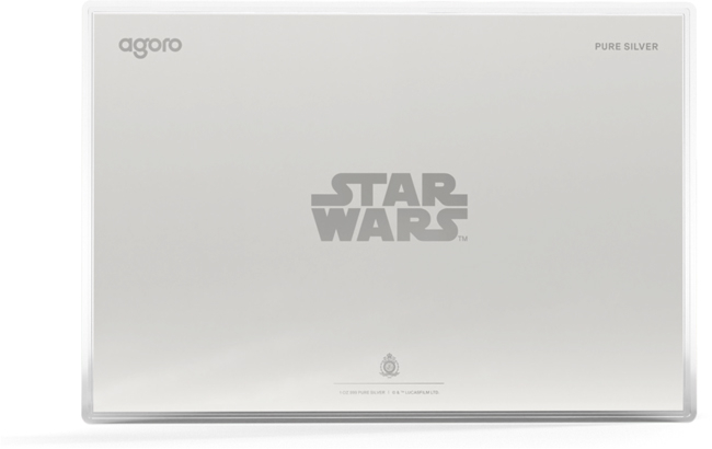 Star Wars: Mandolirian 2026, stříbrná obdélníková mince v etuji, 1 oz