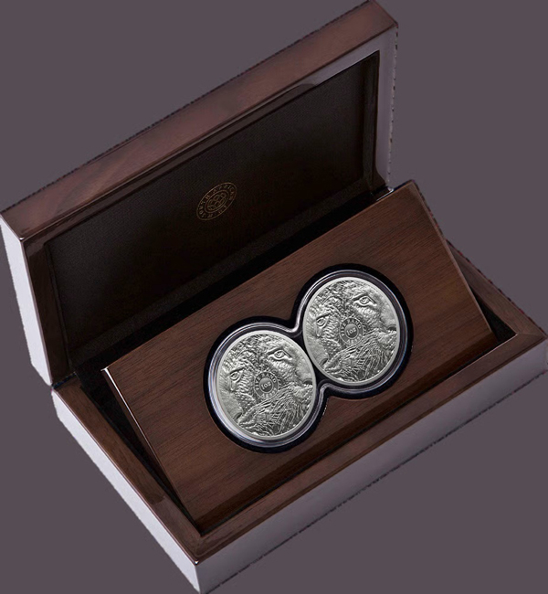 Big Five III - Leopard 2026, sada stříbných mincí v etuji, 2x1 Oz