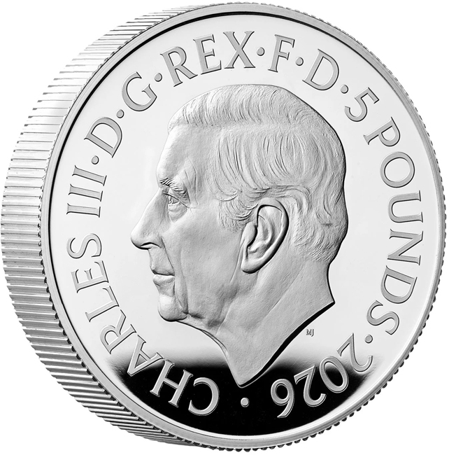 Koruna William IV., stříbrná mince v etuji, 2 oz