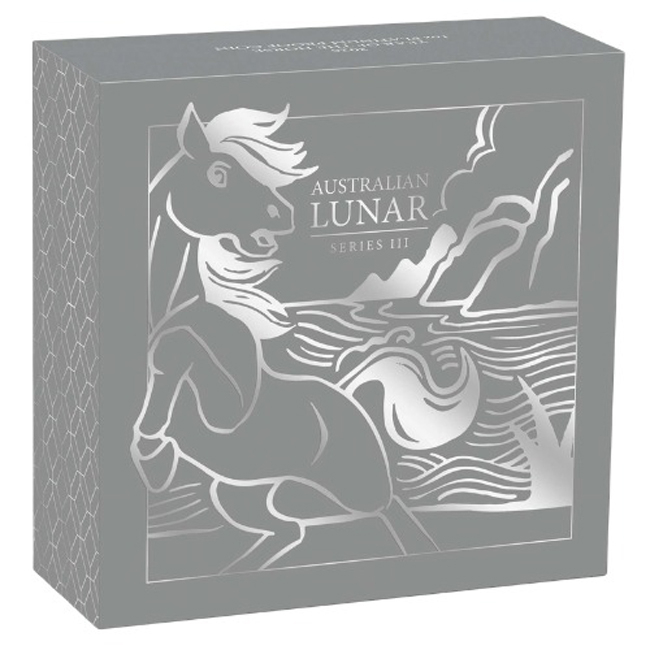Lunární kůň 2025, platinová mince v etuji, 1 oz