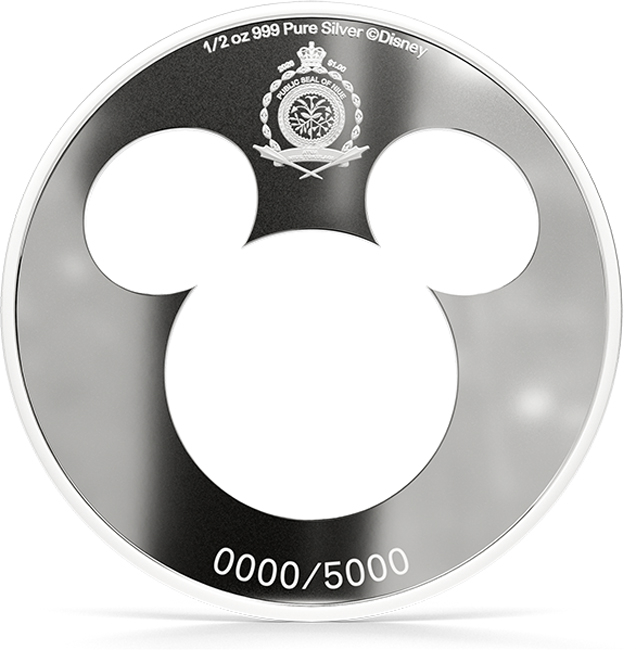 Mickey Mouse 2026 - siluleta, stříbrná mince v etuji, 15 g