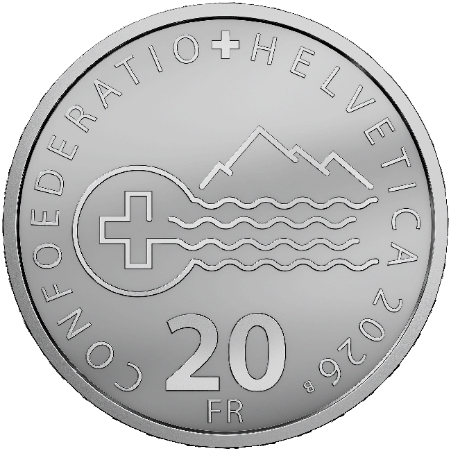 Švýcarská jezera: Ženevské jezero 2026 (3. emise), stříbrná mince v etuji, 20 g