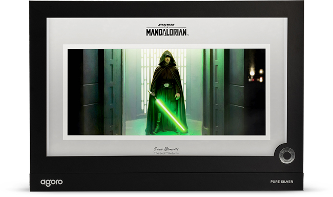 Star Wars: Návrat Jediů 2026, stříbrná obdélníková mince v etuji, 1 oz
