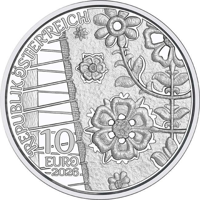 Lodenový kroj 2026, stříbrná mince v etuji