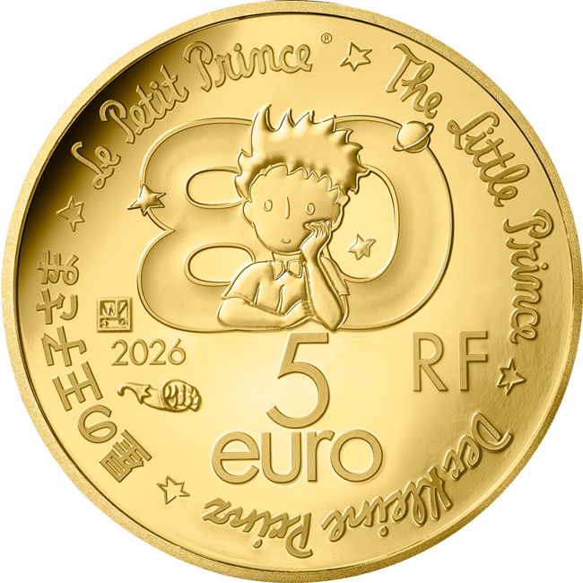 Malý princ 2026, zlatá mince v etuji, 0.5 g