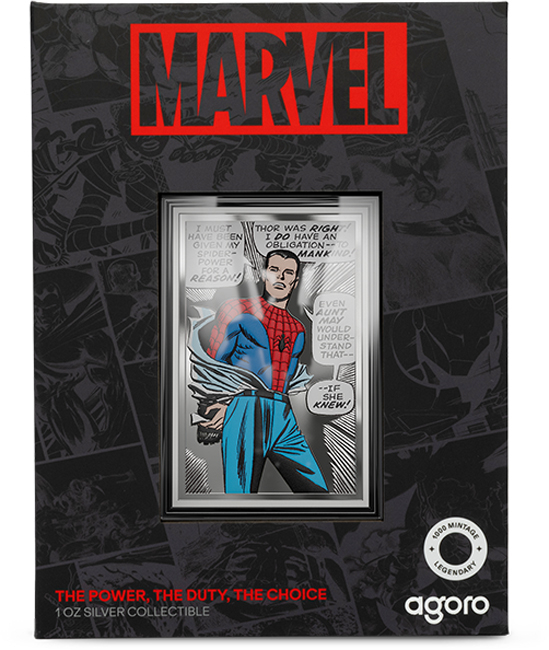 Spider Man 2026 -The Power, The Duty, The Choice, stříbrná mince v etuji, 1 oz