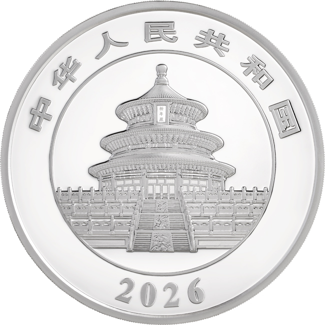 Panda 2026, stříbrná mince v etuji, 1000 g