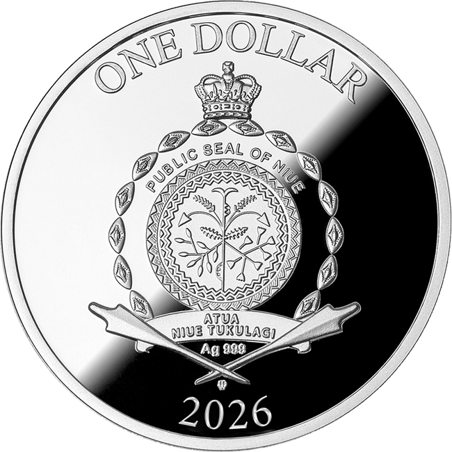 Strom štěstí s drahokamem citrínem 2026, stříbrná mince v etuji, 1 oz