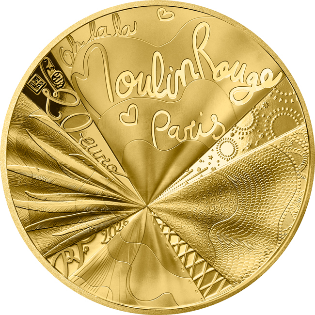 Moulin Rouge 2026, zlatá mince v blistru, 1/10 oz