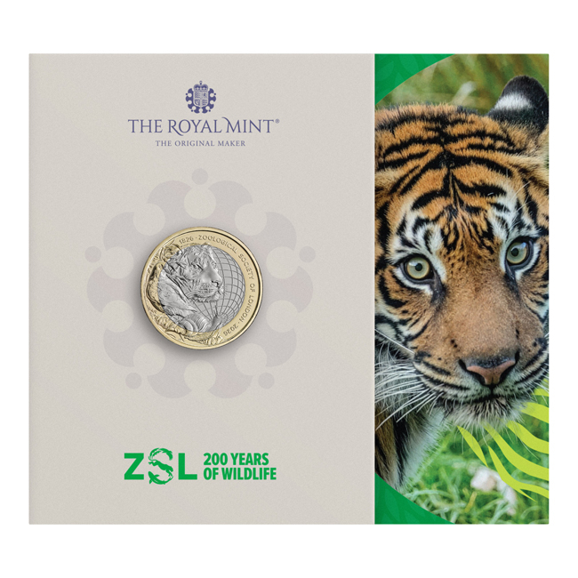Londýnská zoologická společnost 2026, CuNi mince v blistru